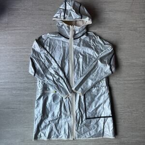 Nike NSW Tech Pack Reversible Rain Jacket Parka Womens S AR2843 Linen 14091105